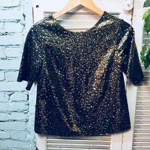 Cato Gold and Silver Sequin Blouse